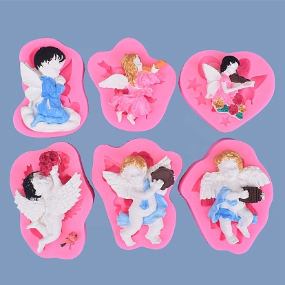 Moules en silicone, moules fondants, moules de résine, pour le chocolat, candy, fabrication artisanale de résine UV et de résine époxy, rose chaud