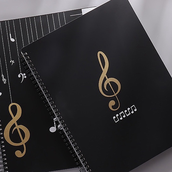 A4 пластиковая папка для фортепиано, держатель нот в переплете, органайзер для тетрадей на спирали, прямоугольные