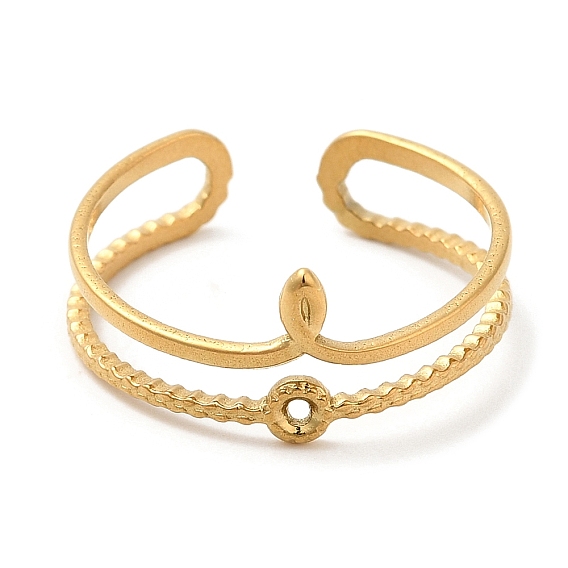 304 открытые манжеты из нержавеющей стали с полым узлом для женщин