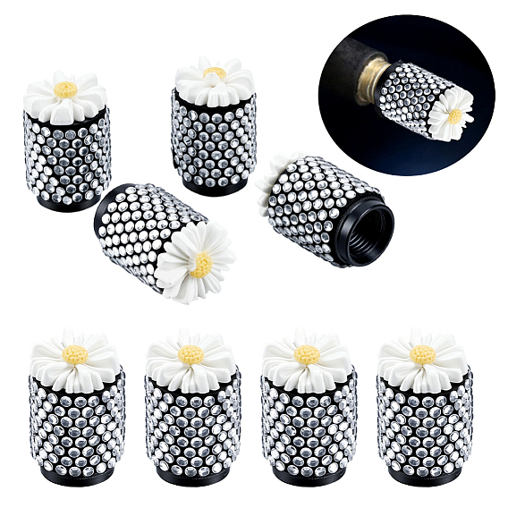 8шт. колпачки для вентилей шин из смолы и сплава со стразами