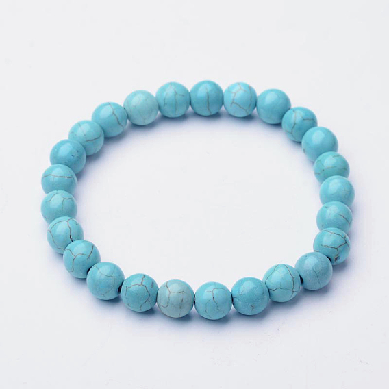 Bracelet extensible perlé de pierres précieuses, pour bijoux artisanaux femmes, 52mm