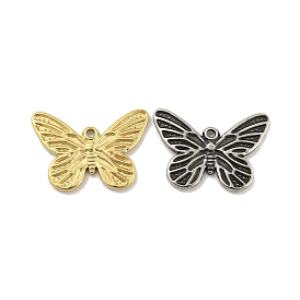 304 colgantes de acero inoxidable, encanto de mariposa