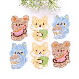 Polyester Pet Animal Cabochons, for Hair Accessories Making