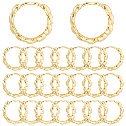 12 пары латунных серег-колец Huggie Hoop, долговечный, кольцо