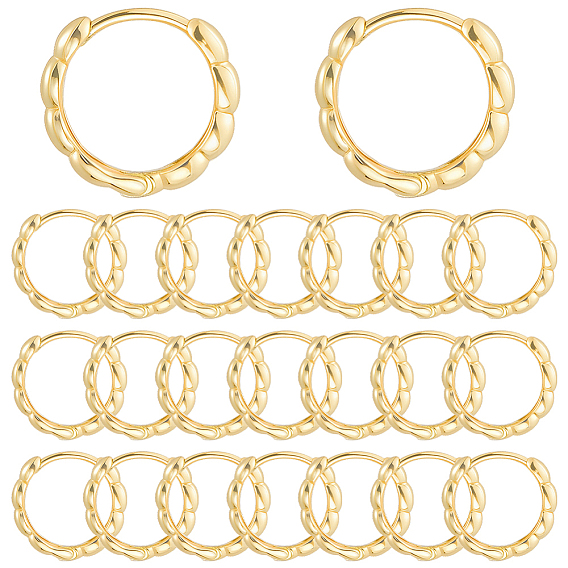 12 пары латунных серег-колец Huggie Hoop, долговечный, кольцо