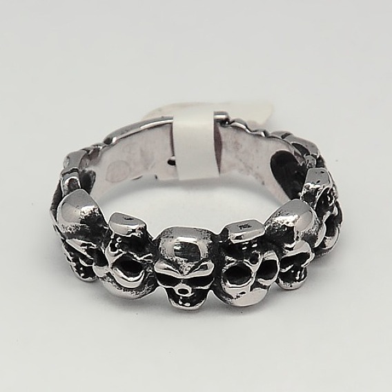 Personalized Retro Men's Halloween Jewelry 304 Stainless Steel Skull Rings