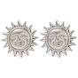 304 серьги-пусеты из нержавеющей стали, солнце