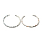 Brass Enamel Cuff Bangles for Women, Platinum