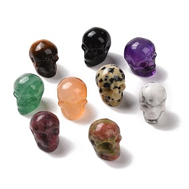 Pierres fines perles mixtes, Halloween crâne