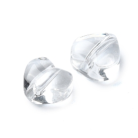 20pcs perles de verre transparentes