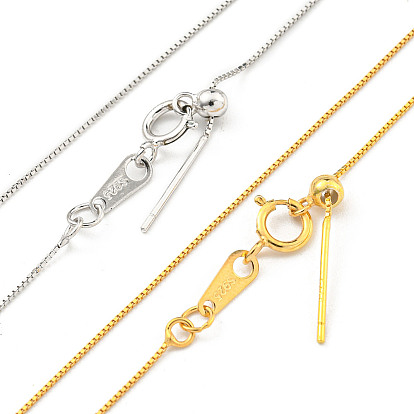 925 стерлингового серебра цепи коробки ожерелья, с печатью 925