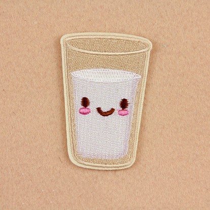 Computerized Embroidery Cloth Iron on/Sew On Patches, Costume Accessories, Appliques, Milk