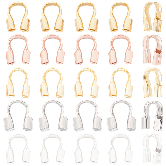 120Pcs 5 Colors Brass Wire Guardian, U-shaped