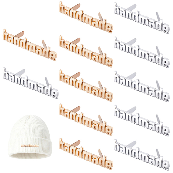 12шт. 2 цвета сплав ручная работа одежда джинсы обувь сумки этикетка