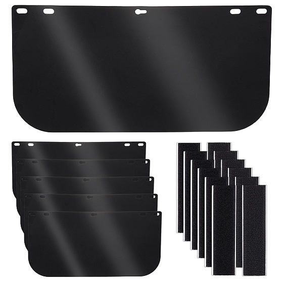 6Штаны с защитными лицевыми щитками для шлемов для домашних животных, с алюминиевой окантовкой и 6Пары клейких полиэстеровых лент на липучках