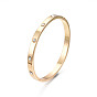 Brass Hinged Bangle with Crystal Rhinestone for Women