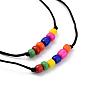 Adjustable Nylon Cord Braided Bead Bracelets, Rainbow Bracelets
, with Round Glass Seed Beads
