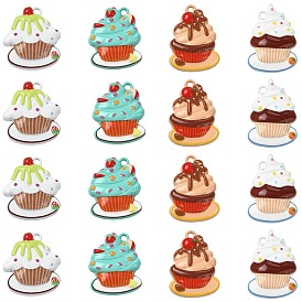 16шт 4 стили подвески из цинкового сплава, торт, спекающийся лак