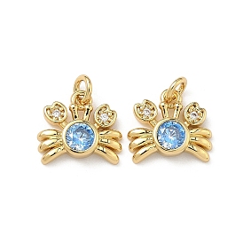 Латунные микро проложить кубического циркония прелести, крабовые прелести, без кадмия и без свинца, долговечный, стойки покрытие