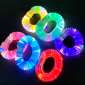 Juguete de estrés de tubería flexible de plástico luminoso, divertido juguete sensorial inquieto, para aliviar la ansiedad por estrés, brillan en la oscuridad