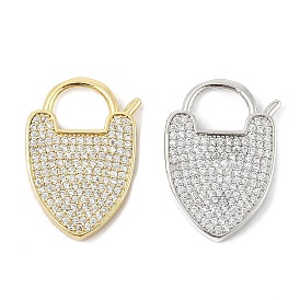 Латунные микро проложить кубического циркония подвески, запирать, стойки покрытие, долговечный, без кадмия и без свинца