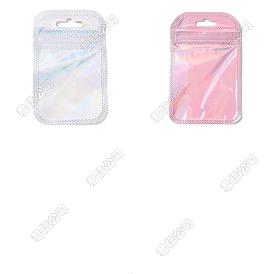 40 unidades 2 colores bolsas resellables de PP, bolsas con cierre de cremallera, bolsa autoadhesiva, Rectángulo