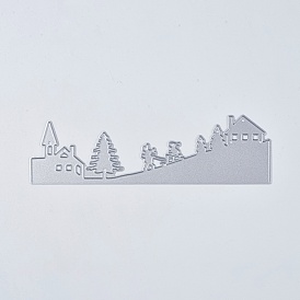 Carbon Steel Cutting Dies Stencils, for DIY Scrapbooking/Photo Album, Decorative Embossing DIY Paper Card, Christmas Tree and House