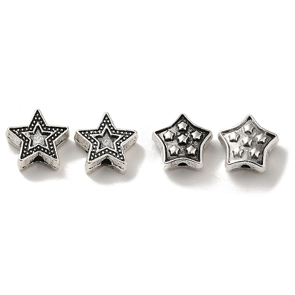 Сплавочные овальные бусины тибетского стиля , без кадмия и без свинца, звезда