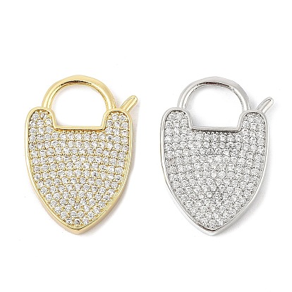 Латунные микро проложить кубического циркония подвески, запирать, стойки покрытие, долговечный, без кадмия и без свинца