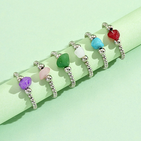 Богемный пластик и смоляные кольца для женщин