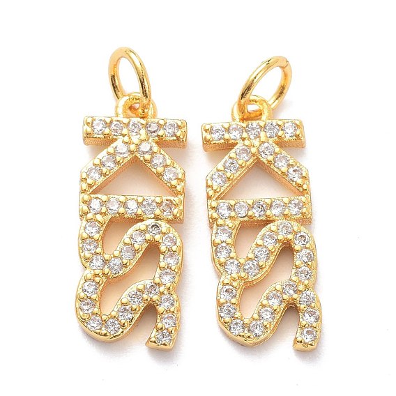 Латунные микропаве прозрачные подвески с фианитом, с целью перехода в кольце, долговечный, Слово поцелуй