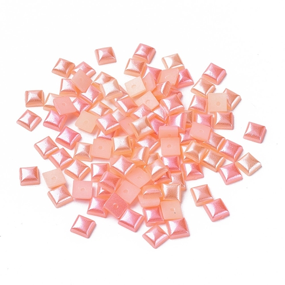 Cabochons en plastique imitation perle abs, carrée