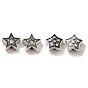 Сплавочные овальные бусины тибетского стиля , без кадмия и без свинца, звезда