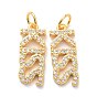 Латунные микропаве прозрачные подвески с фианитом, с целью перехода в кольце, долговечный, Слово поцелуй