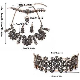 Сплава горный хрусталь комплектов ювелирных изделий