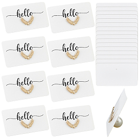 15шт. гайки-гвоздики из искусственного жемчуга из АБС-пластика, круглые, с 15шт. брошь-булавка в форме пшеницы из сплава и 40листы прямоугольные бумажные заготовки, золотые