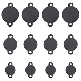 48шт 3 стили 304 подвески из нержавеющей стали, плоско-круглые