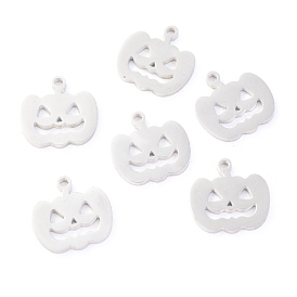304 Stainless Steel Charms, Laser Cut, for Halloween, Jack-O-Lantern