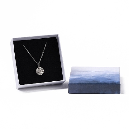 Картонные подарочные коробки градиентного цвета, с губкой внутри, квадратный