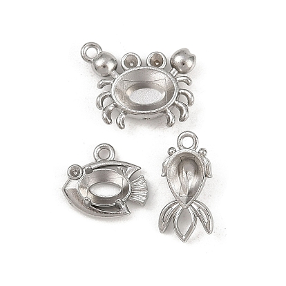 304 Настройки кабошон из нержавеющей стали кулон, полированный, цвет нержавеющей стали