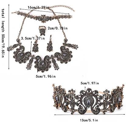 Сплава горный хрусталь комплектов ювелирных изделий