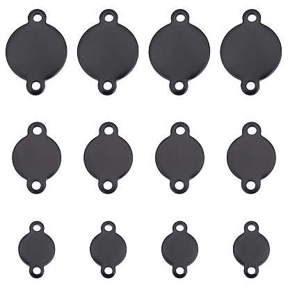 48шт 3 стили 304 подвески из нержавеющей стали, плоско-круглые