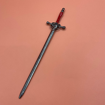 Chinese-style ancient alloy painting oil treasure sword hairpin - modern high-end Hanfu headwear