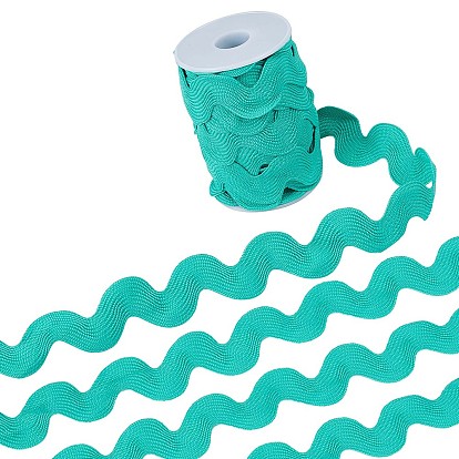 9 Yards gewelltes Polyester-Fransenband, Wellenförmiger Spitzenbesatz, zum Nähen von Kleidung und zur Dekoration von Kunsthandwerk