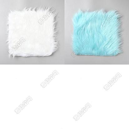 2pcs 2 couleurs tapis de tapis en fibres acryliques carrées, tapis antidérapant pour salon, chambre à coucher