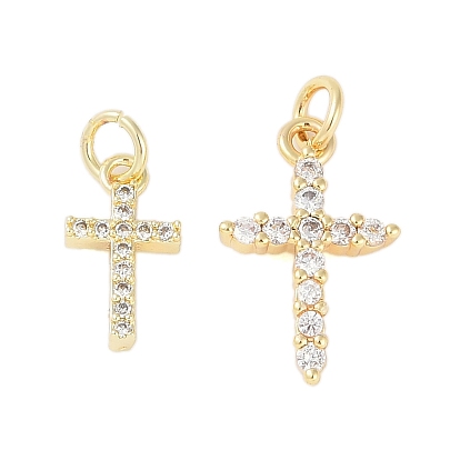 Покрытие стойки латунь микропаве прозрачные подвески из кубического циркония, с целью перехода в кольце, долговечный, без свинца и без кадмия, крестик