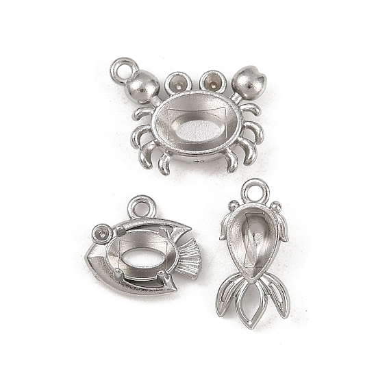 304 Настройки кабошон из нержавеющей стали кулон, полированный, цвет нержавеющей стали