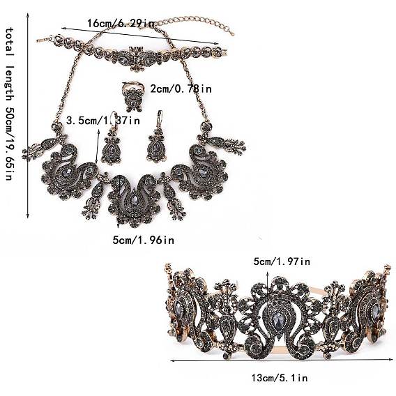 Сплава горный хрусталь комплектов ювелирных изделий