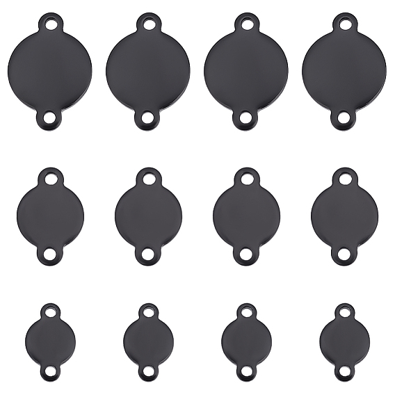 48шт 3 стили 304 подвески из нержавеющей стали, плоско-круглые