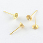 Iron Stud Earring Settings, Cadmium Free & Lead Free, For Pointed Back Xilion Rivoli Rhinestone, Fit for 5mm rhinestone, 5mm, pin: 0.8mm
